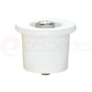Tapón silicona blanca con tornillo M-45