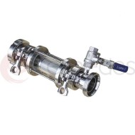 Saturador CO2 con conexiones DIN/SMS/GAIOTO